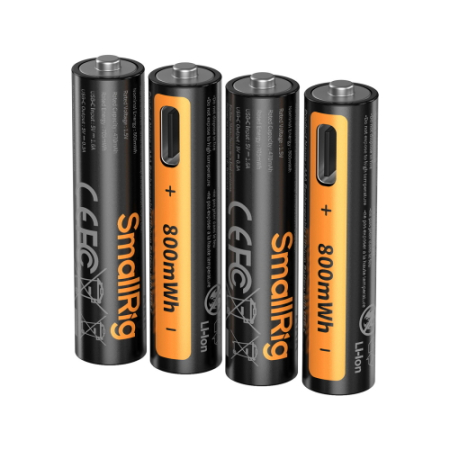 SmallRig 5769 - zestaw, 4x bateria/akumulator AAA z portem USB-C